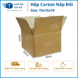  Hộp Carton Nắp Đối - Kích Thước 15x15x10 - Carton Giá Rẻ 