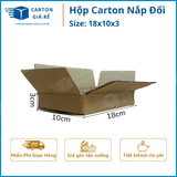  Hộp Carton Nắp Đối - Kích Thước 18x10x3 - Carton Giá Rẻ 