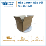  Hộp Carton Nắp Đối - Kích Thước 20x10x10 - Carton Giá Rẻ 