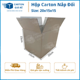  Hộp Carton Nắp Đối - Kích Thước 20x15x15 - Carton Giá Rẻ 