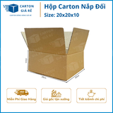  Hộp Carton Nắp Đối - Kích Thước 20x20x10 - Carton Giá Rẻ 