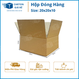  Hộp Carton Đóng Hàng - Kích Thước 20x20x10 - Carton Giá Rẻ 