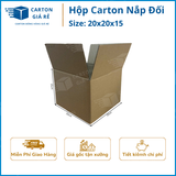  Hộp Carton Nắp Đối - Kích Thước 20x20x15 - Carton Giá Rẻ 