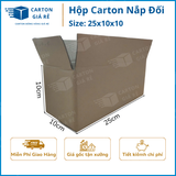  Hộp Carton Nắp Đối - Kích Thước 25x10x10 - Carton Giá Rẻ 