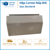  Hộp Carton Nắp Đối - Kích Thước 25x10x10 - Carton Giá Rẻ 