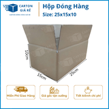  Hộp Carton Đóng Hàng - Kích Thước 25x15x10 - Carton Giá Rẻ 