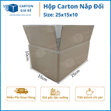  Hộp Carton Nắp Đối - Kích Thước 25x15x10 - Carton Giá Rẻ 