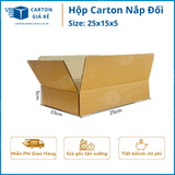  Hộp Carton Nắp Đối - Kích Thước 25x15x5 - Carton Giá Rẻ 