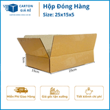  Hộp Carton Đóng Hàng - Kích Thước 25x15x5 - Carton Giá Rẻ 