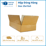  Hộp Carton Đóng Hàng - Kích Thước 25x15x5 - Carton Giá Rẻ 