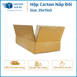  Hộp Carton Nắp Đối - Kích Thước 25x15x5 - Carton Giá Rẻ 