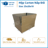  Hộp Carton Nắp Đối - Kích Thước 25x20x10 - Carton Giá Rẻ 
