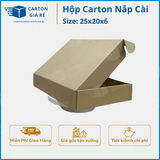  Hộp Carton Nắp Cài Kích Thước 25 x 20 x 6 - Carton Giá rẻ 