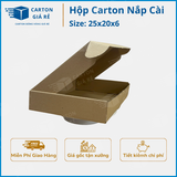  Hộp Carton Nắp Cài Kích Thước 25 x 20 x 6 - Carton Giá rẻ 