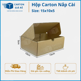 Hộp Carton Nắp Cài - Kích Thước 15x10x5 - Carton Giá Rẻ 