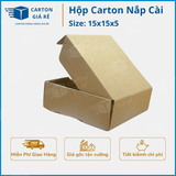  Hộp Carton Nắp Cài - Kích Thước 15x15x5 - Carton Giá Rẻ 
