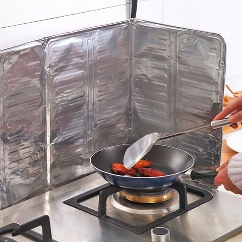 Tấm Nhôm Chắn Gió Bếp Ga - Chống Bắn Dầu Mỡ Đa Năng Tiện Lợi.