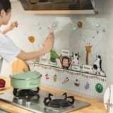 Giấy Dán Tường Bếp Chống Dầu Mỡ, Chịu Nhiệt, Decal Dán Bếp 3D Họa Tiết Kích Thước 90x60cm