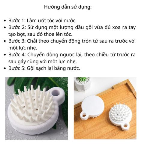 Lược Gội Đầu Bằng Silicon Mát Xa Da Đầu - Giảm Rụng Tóc, Kích Thích Mọc Tóc.