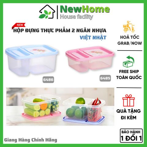 Hộp Đựng Thực Phẩm 2 Ngăn 6485 - 6486 Hộp Đựng Cơm Văn Phòng Việt Nhật Cao Cấp.