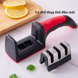 Dụng Cụ Mài Dao, Kéo 3 Cấp Độ Thép Không Gỉ Có Tay Cầm Tiện Lợi Siêu Bền An Toàn Khi Sử Dụng.