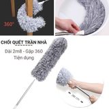 Chổi Quét Trần Rút Gọn Đa Năng - Chổi Quét Bụi Cán Rút Xoay 360 độ Vệ Sinh Nhà Cửa Tiện Lợi.