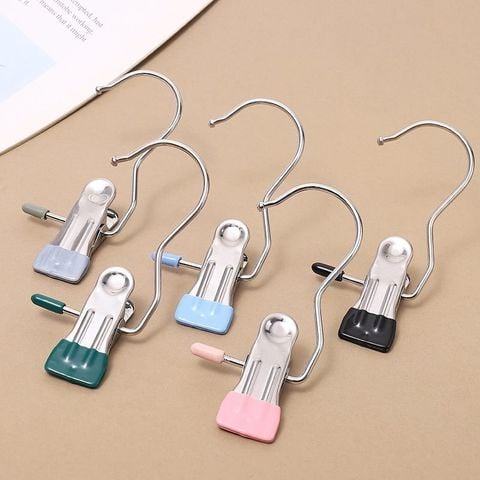 Móc Kẹp Đơn Treo Quần Áo Đa Năng NewHome, Mắc Áo Chất Liệu Thép Không Gỉ Tiết Kiệm Diện Tích