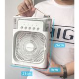 Quạt Hơi Nước Phun Sương Mini 600ml Thiết Kế 5 Vòi Phun Sương Tích Hợp Đèn Ngủ.