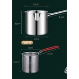 Nồi Chiên Ngập Dầu Mini Kèm Rổ Chiên Lọc Dầu Inox 2in1 Chống Rỉ - Nấu Được Bếp Từ 1200ml.