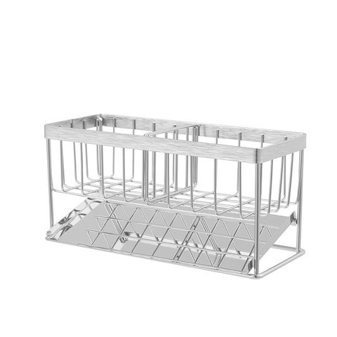 Kệ Đựng Đồ Rửa Chén Inox 304 Cao Cấp Kèm Đĩa Dốc 45 Độ Thoát Nước Tiện Lợi.