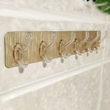 Vỉ Móc Dán Tường Chịu Lực 6 Móc Treo Đồ Đa Năng - Miếng Dán Siêu Dính Chịu Lực 10kg.