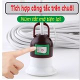 Bóng Đèn Led 20W Kèm Đuôi Đèn Có Công Tắc - Dây Dài 2.5M Siêu Tiết Kiệm Điện An Toàn Tiện Lợi.