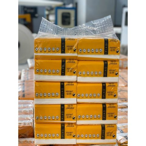 Set 10 Gói Khăn Giấy Ăn Gấu Trúc Sipiao Siêu Dai, Mềm Mịn Tiện Lợi Không Chất Tẩy Trắng