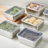 Hộp đựng Thực Phẩm Inox 304 Khay Inox Đựng Thực Phẩm Lạnh Có Kèm Nắp Đậy Tiện Lợi
