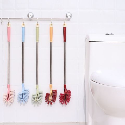 Bàn Chải Chà Toilet Cán Dài Bằng Inox Có Thể Tháo Lắp Tiện Lợi.