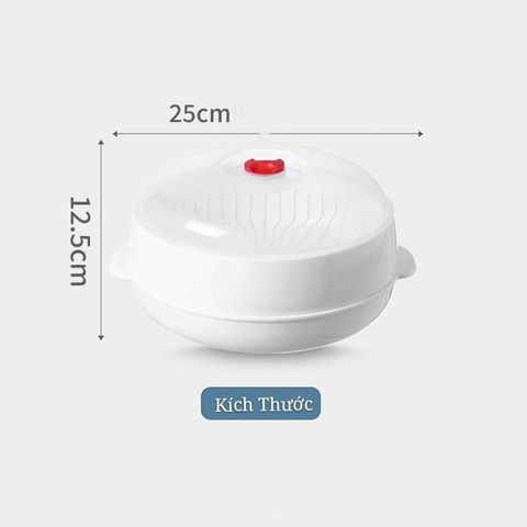 Bộ Khay Hấp Lò Vi Sóng Việt Nhật 2 Tầng Chất Lượng Cao Chịu Nhiệt Tốt