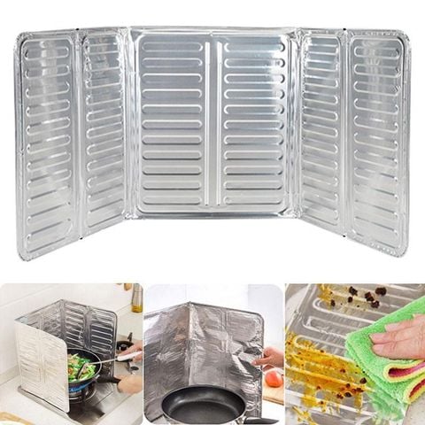 Tấm Nhôm Chắn Gió Bếp Ga - Chống Bắn Dầu Mỡ Đa Năng Tiện Lợi.