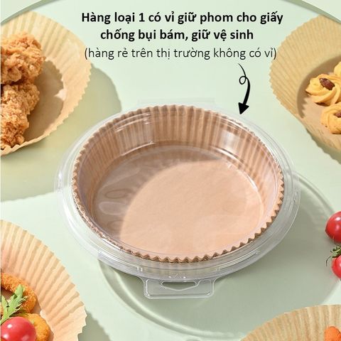 Giấy Nến Lót Nồi Chiên Không Dầu Chịu Nhiệt Cao Nướng Thực Phẩm Nướng Bánh Thấm Dầu.