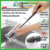 Cọ Rửa Ly Silicon Mềm Dẻo Cán Dài, Vệ Sinh Ly, Cốc, Bình Sữa Hiệu Quả - Không Gây Trầy Xước.