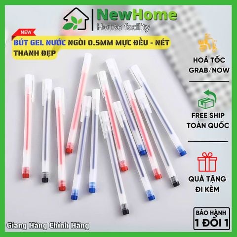 Bút Gel Nước Ngòi 0.5mm - Viết Êm, Mực Ra Đều, Nét Thanh Đẹp.