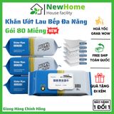 Khăn Ướt Lau Bếp Đa Năng 1 Gói 80 Miếng Siêu Tiết Kiệm Hàng Chính Hãng Nội Địa Trung