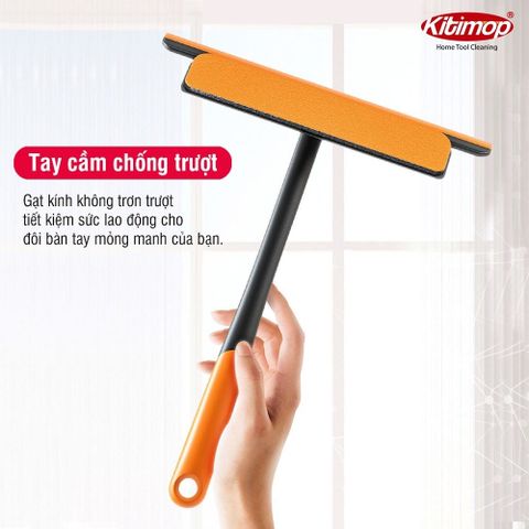 Cây Lau Kính 3 Chức Năng K11 Kèm Gạt Nước Silicon Xoay 360 độ Tiện Lợi.