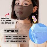 Khẩu Trang Vải Chống Nắng UPF 50+ Có Lót Nhung Giữ Ấm Hàng Chính Hãng Nội Địa Trung Cao Cấp.