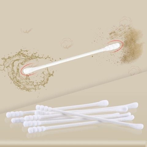 Hộp 400 Tăm Bông Ngoáy Tai 2 Đầu Vệ Sinh Tai, Mũi Kháng Khuẩn Dùng Được Cho Bé