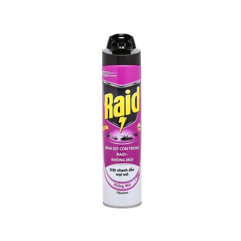 Bình Xịt Côn Trùng Raid 520ML Vòi Xịt Kép - Diệt Hiệu Quả Các Loại Côn Trùng Gây Hại.