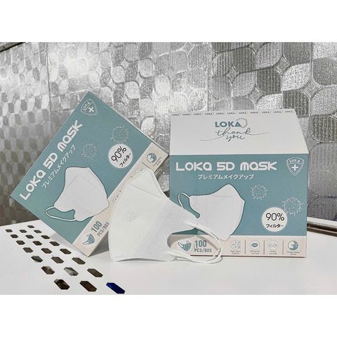 Hộp 100 Cái Khẩu Trang 5D LOKA 3 Lớp Chống Nắng - Chống Tia UV Chất Lượng Cao.