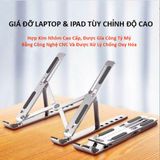 Giá Đỡ Cho Laptop - Máy Tính Bảng Bằng Hợp Kim Nhôm Điều Chinh Được Độ Cao và Xếp Gọn Tiện Lợi