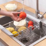 Kệ Rổ Inox Gác Bồn Rửa Chén Bát Đa Năng Chất Liệu Inox 304 Không Gỉ Có Thể Điều Chỉnh Kích Thước.