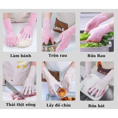 Gói 30 Găng Tay Cao Su Nấu Ăn, Làm Bếp - Hàng Nội Địa Trung Cao Cấp Siêu Dai.
