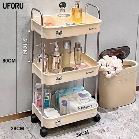Kệ Gấu SunMix 3 Tầng Có Bánh Xe Đẩy Đa Năng Tiện Dụng Hàng Chất Lượng Cao.